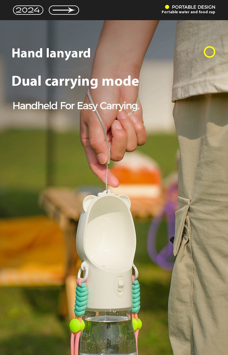 2-in-1 Portable Dog Water Bottle & Food Container