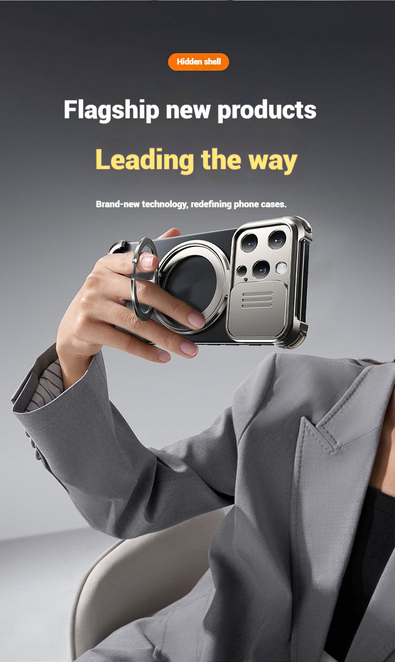 Magnetic Bezel-Free 360° Rotating Bracket Phone Case