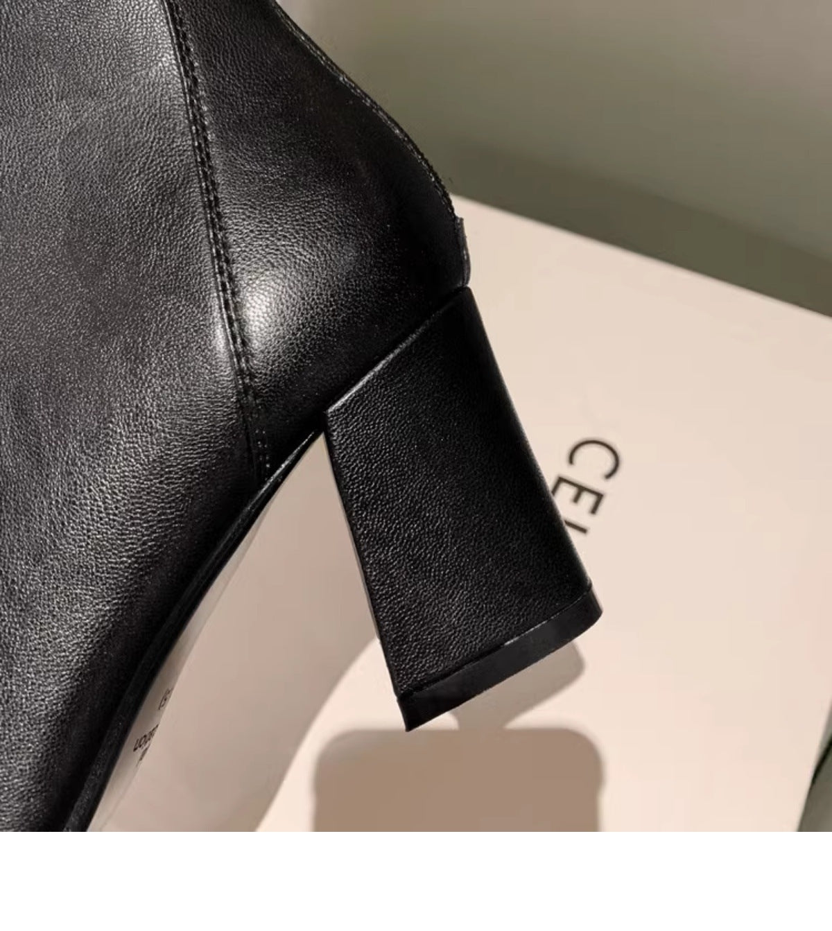 Women’s Off-White Elastic High-Heeled Boots