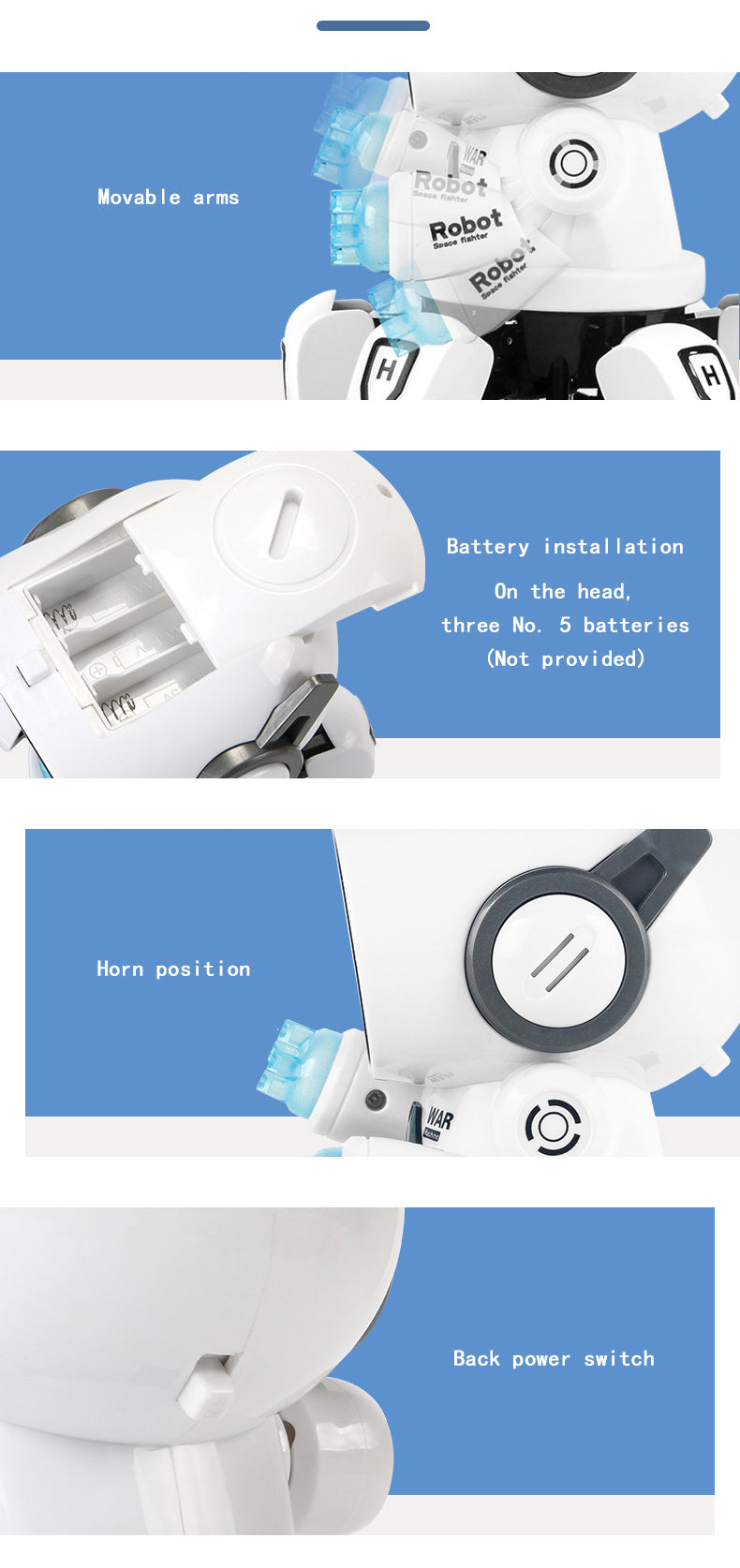 Electric Rock Robot – Music, Light, Automatic Walking & Dancing Toy