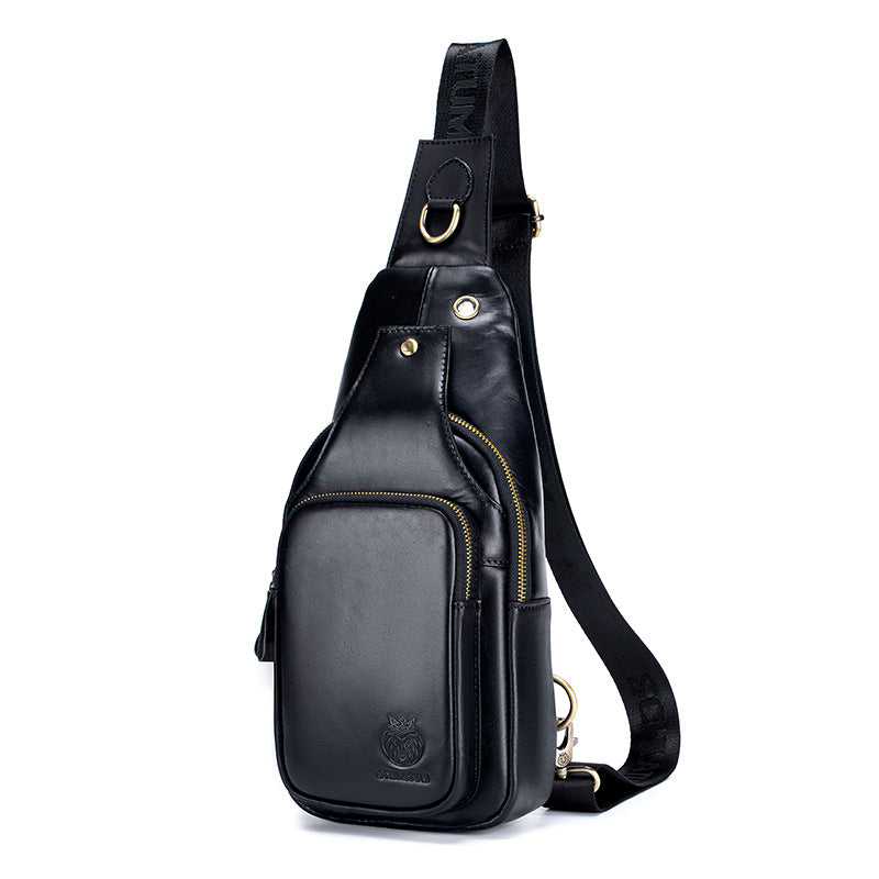 Men’s Retro Cowhide Front Sling Bag