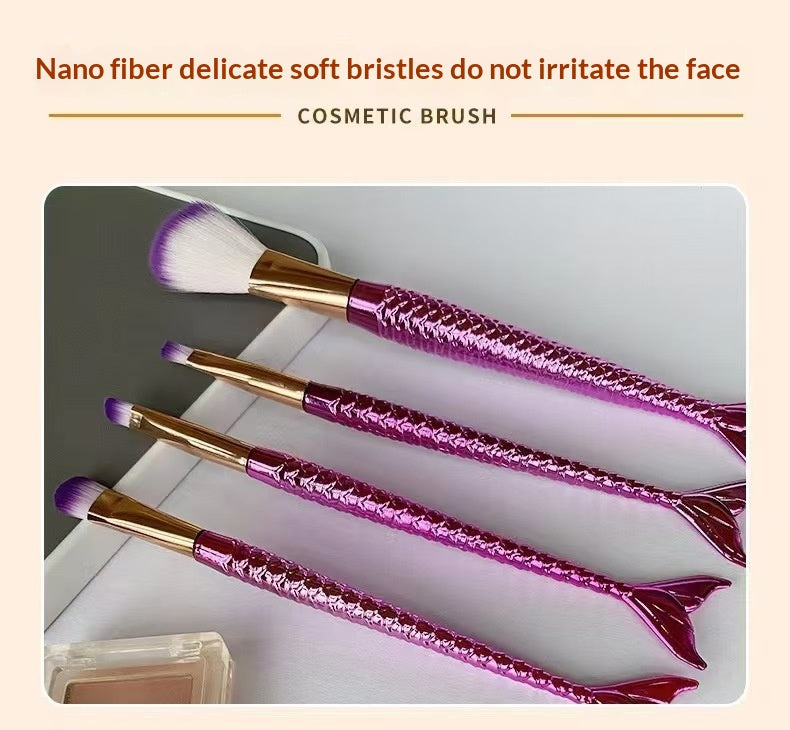 4-Piece Mermaid Gradient Eye Makeup Brush Set
