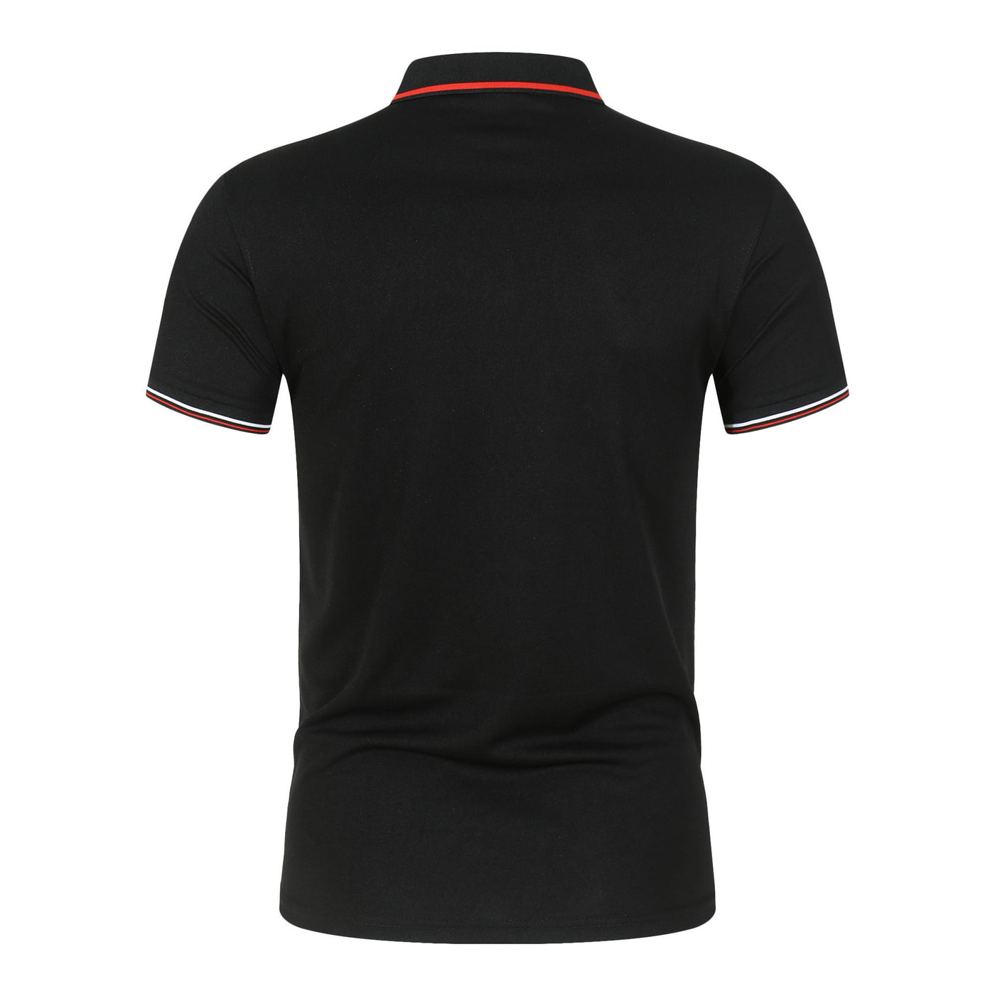 Solid Color Men’s Polo Shirt – Stand-Up Collar & Short Sleeves