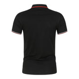 Solid Color Men’s Polo Shirt – Stand-Up Collar & Short Sleeves
