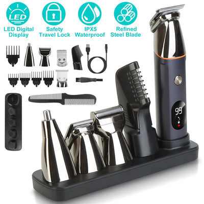 Apex Shave Matrix | 5-in-1 Waterproof Cordless Grooming & Precision Trimming System