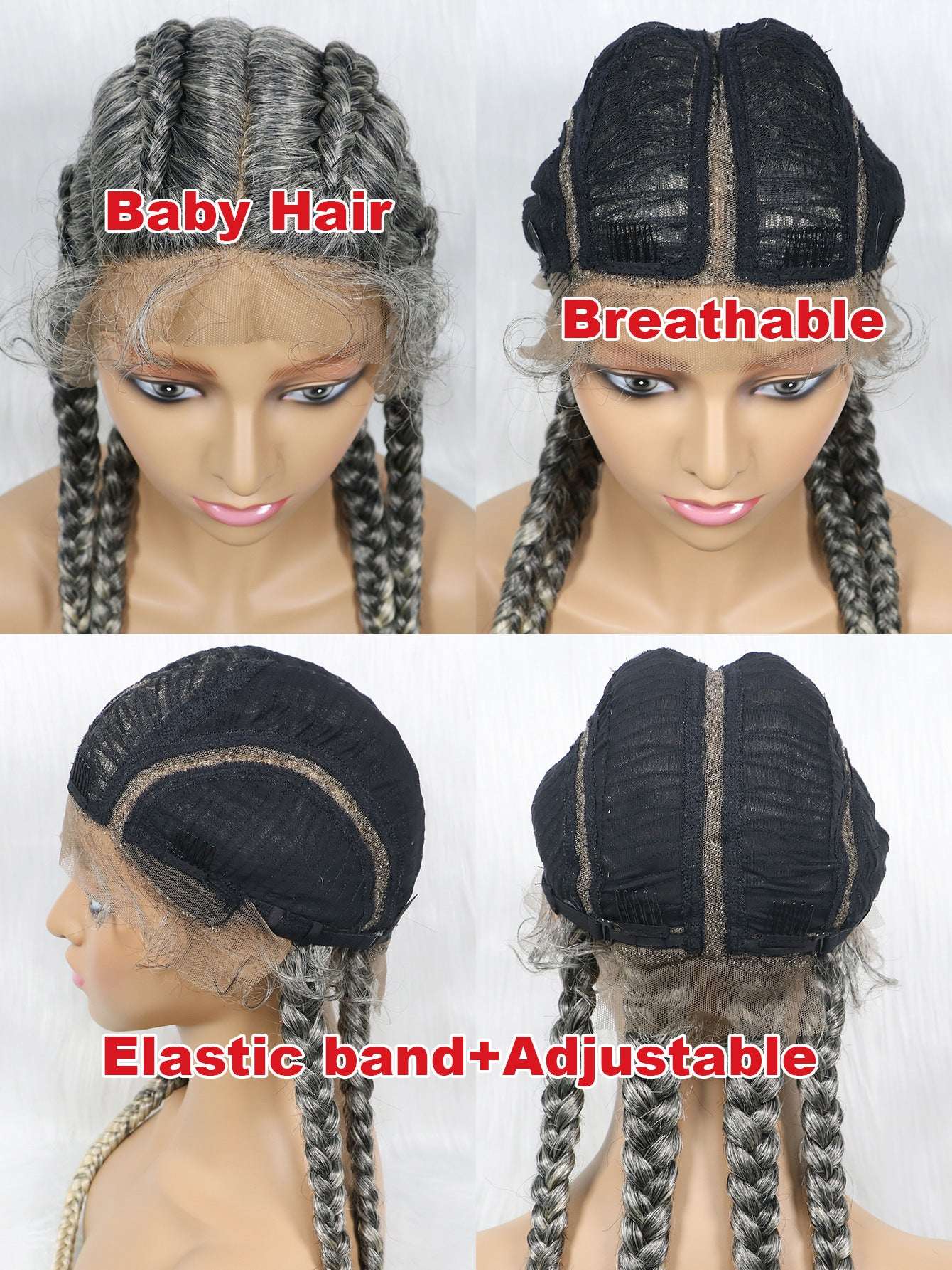 4-Strand Lace Braids Wig