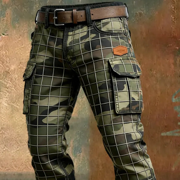 Men’s Vintage Workwear Style Trousers – Rugged Comfort & Design