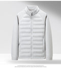 Men’s Stand-Up Collar Patchwork Down Jacket