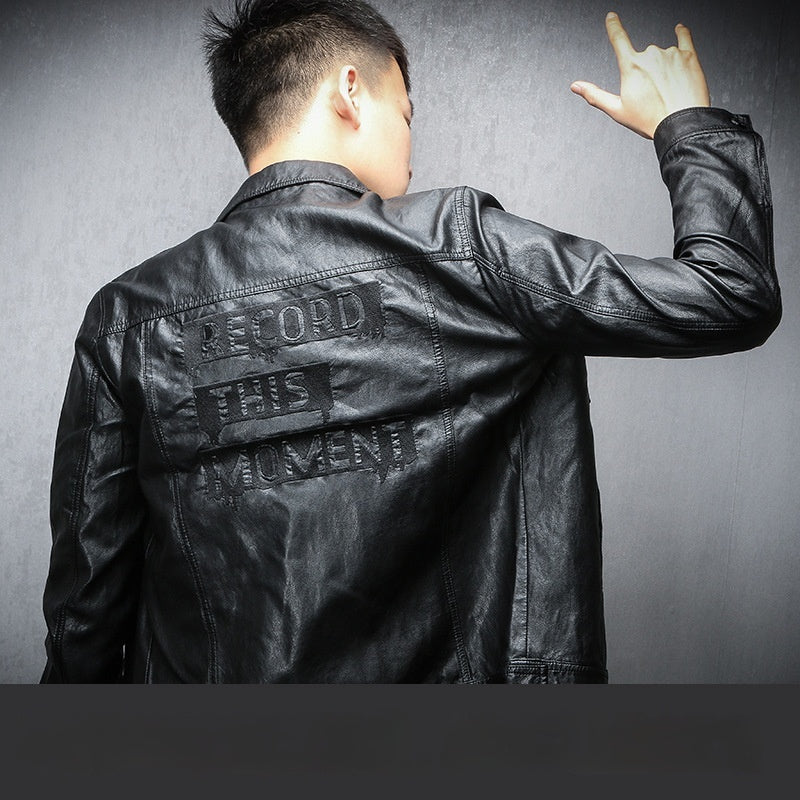 Men’s Korean-Style Biker Jacket