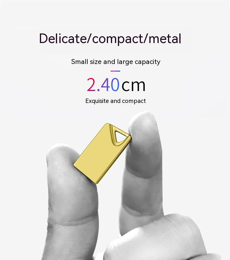 Mini Metal USB Drive – High‑Speed Lossless Music Flash Drive for Car & Computer