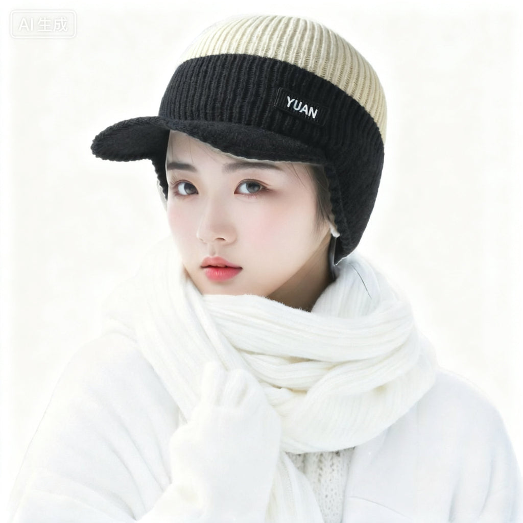 Men’s Fleece-Lined Thickened Warm Knitted Hat – Winter Comfort