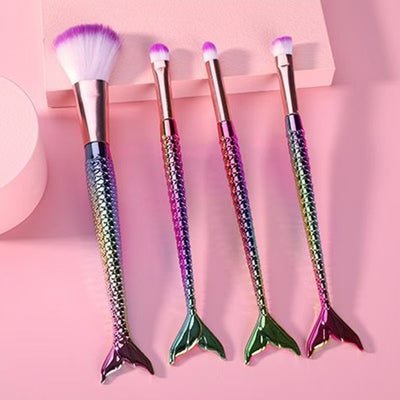 4-Piece Mermaid Gradient Eye Makeup Brush Set