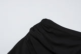 Slim Oblique Shoulder Skirt Suit