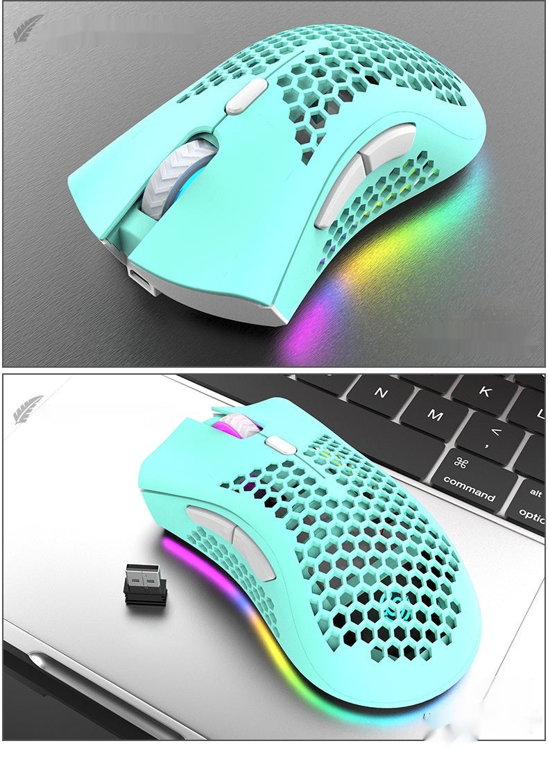 Hollow-Out Luminous Wireless Gaming Mouse