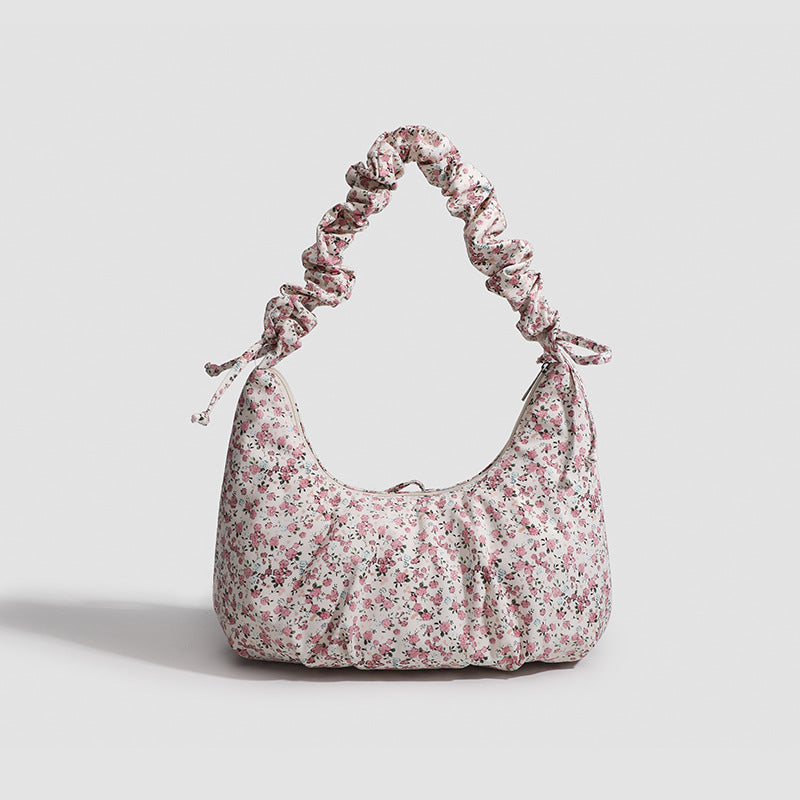 Women’s Floral Crossbody Bag – Cute Shoulder Purse with Bow Accent & Adjustable Strap