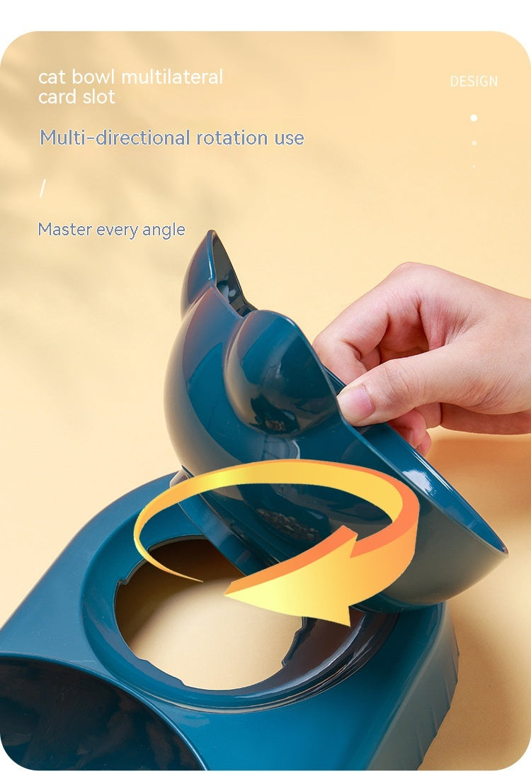Plastic Double Cat Bowl