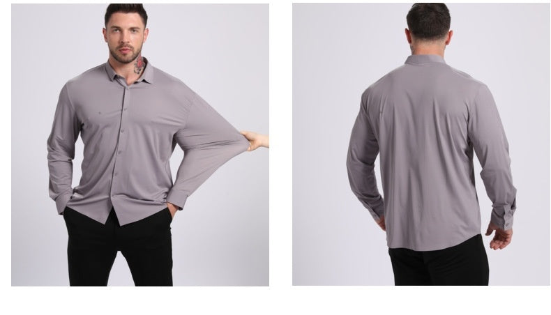 Silky Smooth Wrinkle-Resistant Large Size Shirt – Comfort & Redefined