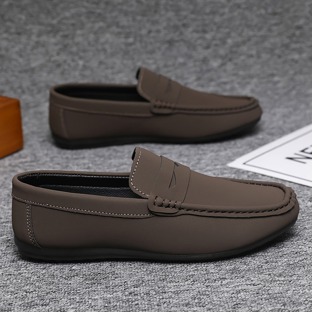 Men’s Solid Color Penny Loafers
