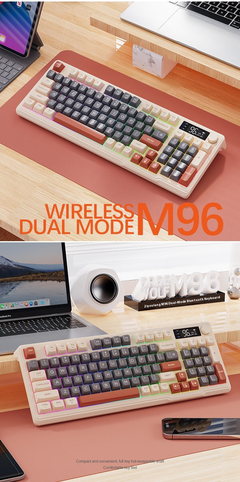Wireless Bluetooth Dual-Mode Keyboard