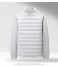 Men’s Stand-Up Collar Patchwork Down Jacket