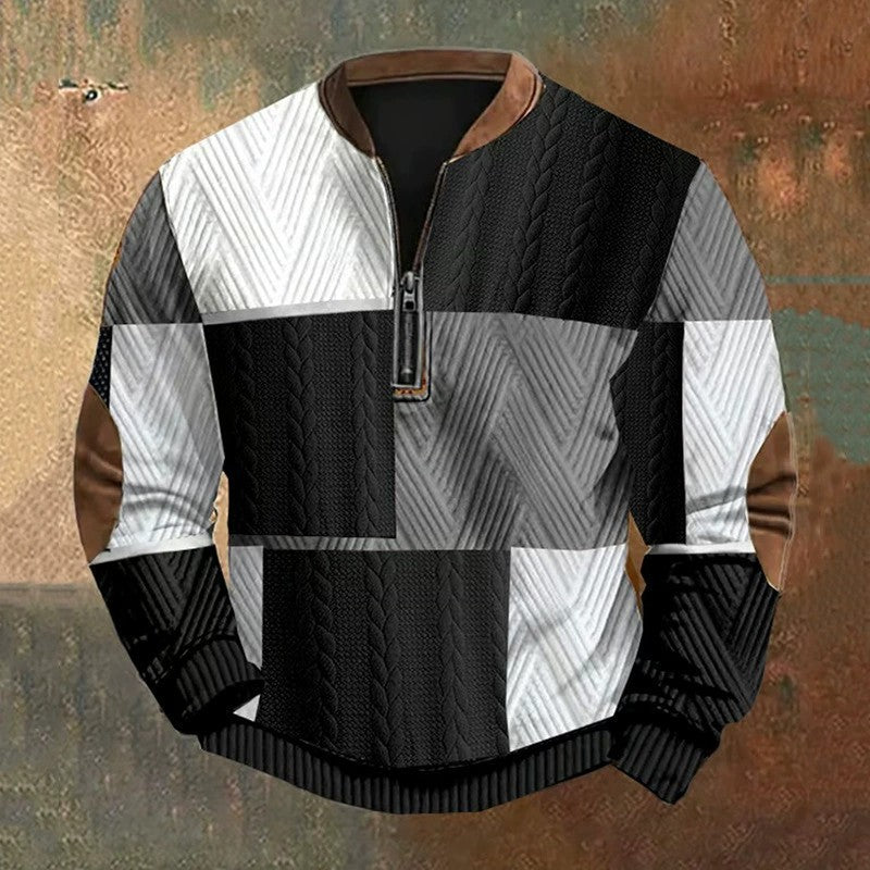 Men’s 3D Digital Print Fashion Zip-Up Hoodie