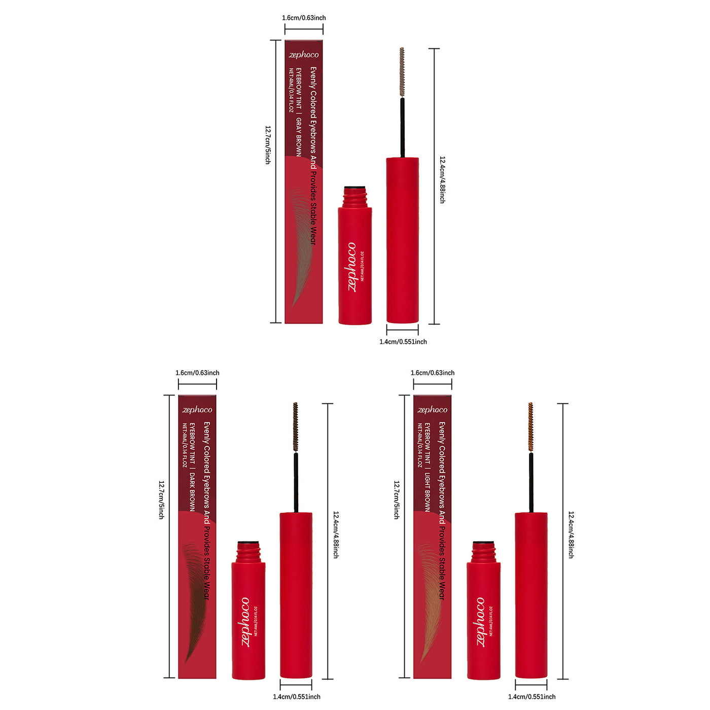 Red‑Infused Longwear Brow Tint