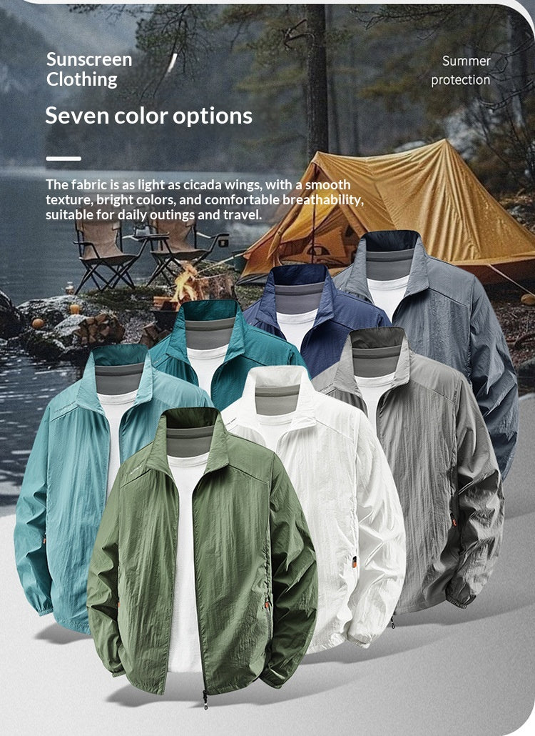 Men’s Lightweight Casual Large-Size Sun Protective Jacket