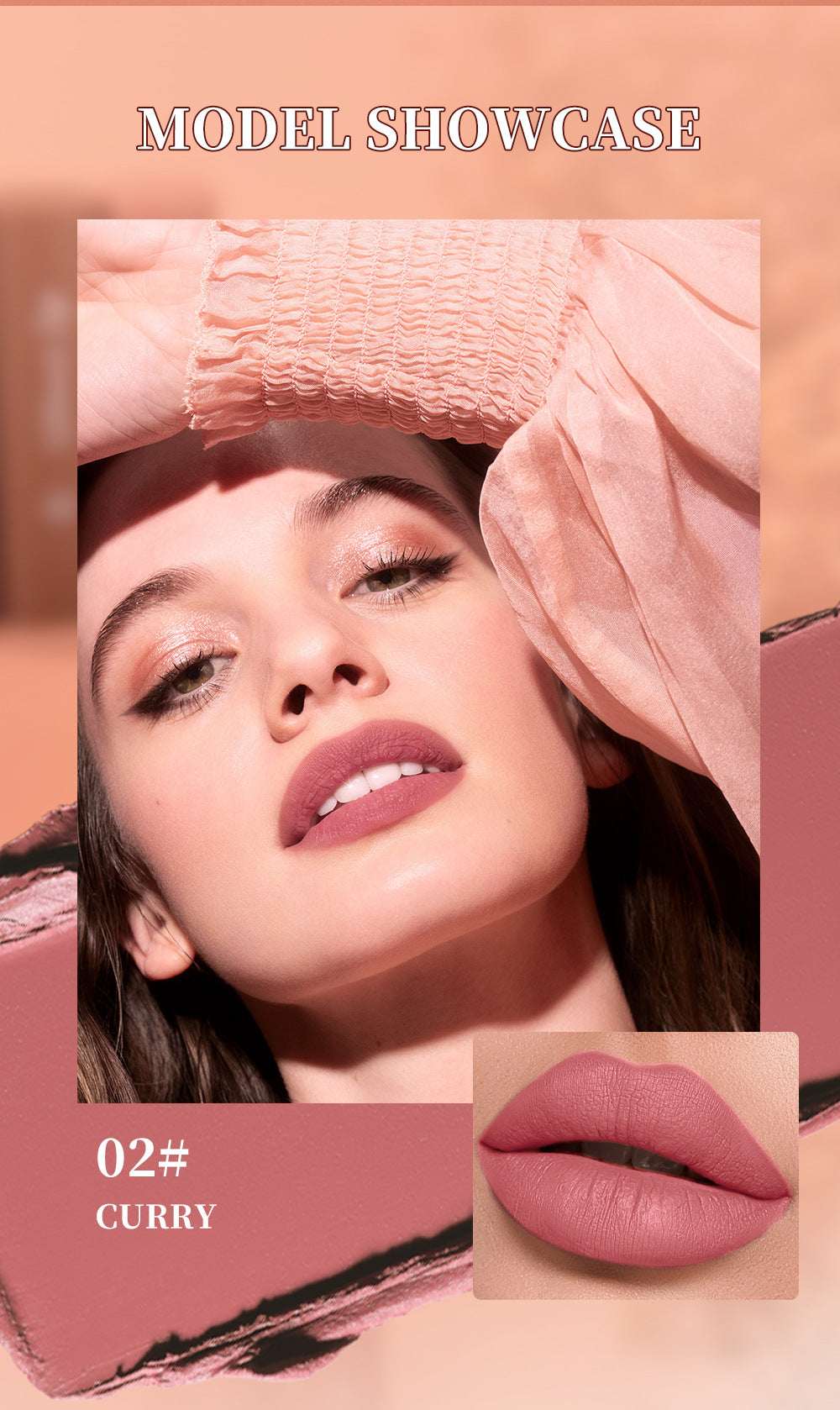 Matte Twist‑Up Lipstick