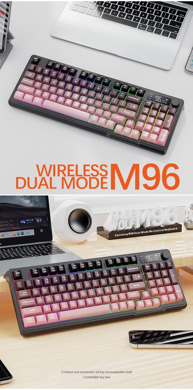 Wireless Bluetooth Dual-Mode Keyboard