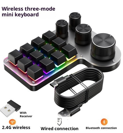 3-die 12-key 4-knob Custom Mechanical Keypad