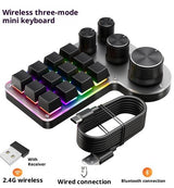 3-die 12-key 4-knob Custom Mechanical Keypad