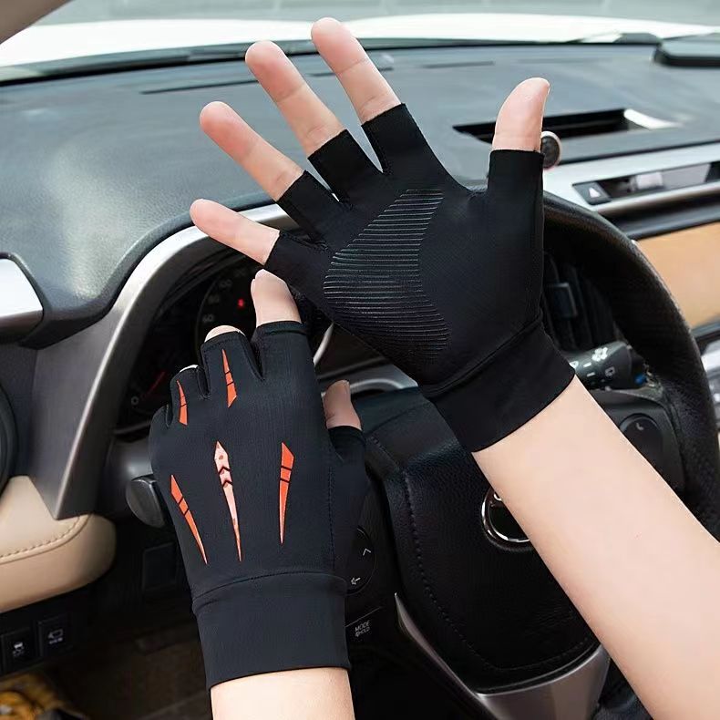 Ice Silk Half-Finger Sports Gloves