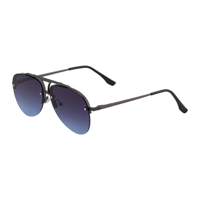 Men’s Metal Half-Frame Sunglasses