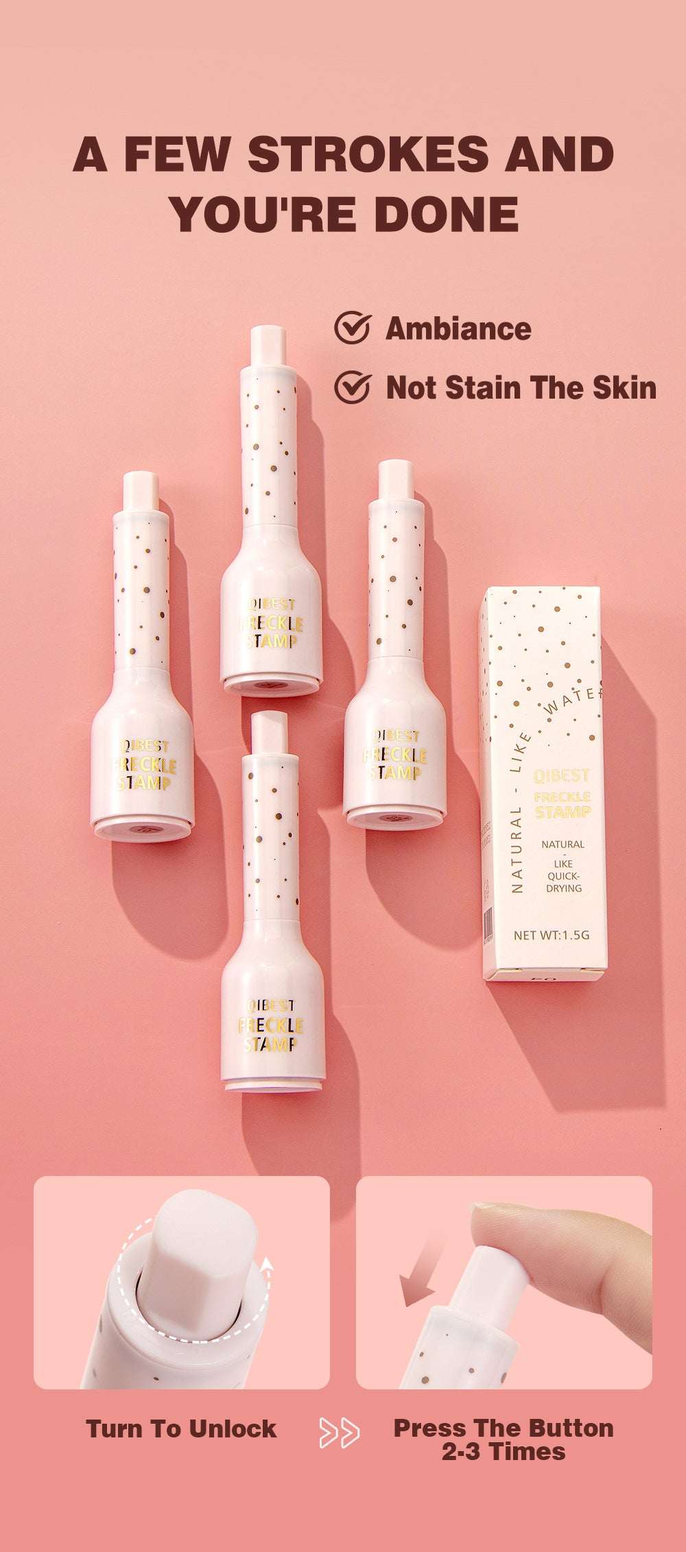 Brown Facial Pseudo Freckle Makeup Brush