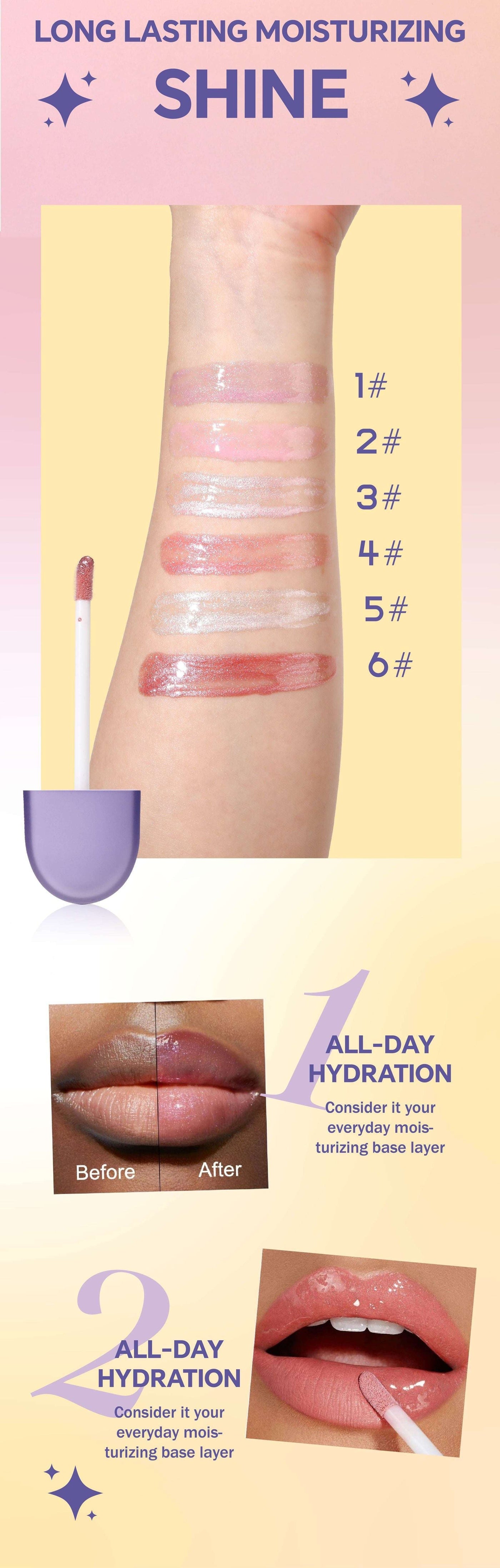 Mirror Effect Plumping Lip Gloss – Electroplated Shine for Instant Bright, Fuller‑Looking Lips
