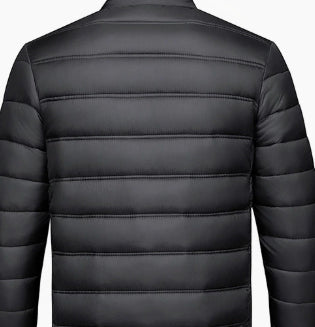 Men’s Warm Stand-Up Collar Zippered Cotton-Padded Jacket