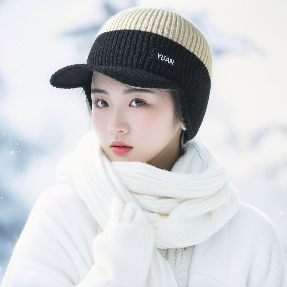 Men’s Fleece-Lined Thickened Warm Knitted Hat – Winter Comfort