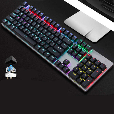 Wired Desktop Keyboard with Green Switches & Precision Typing
