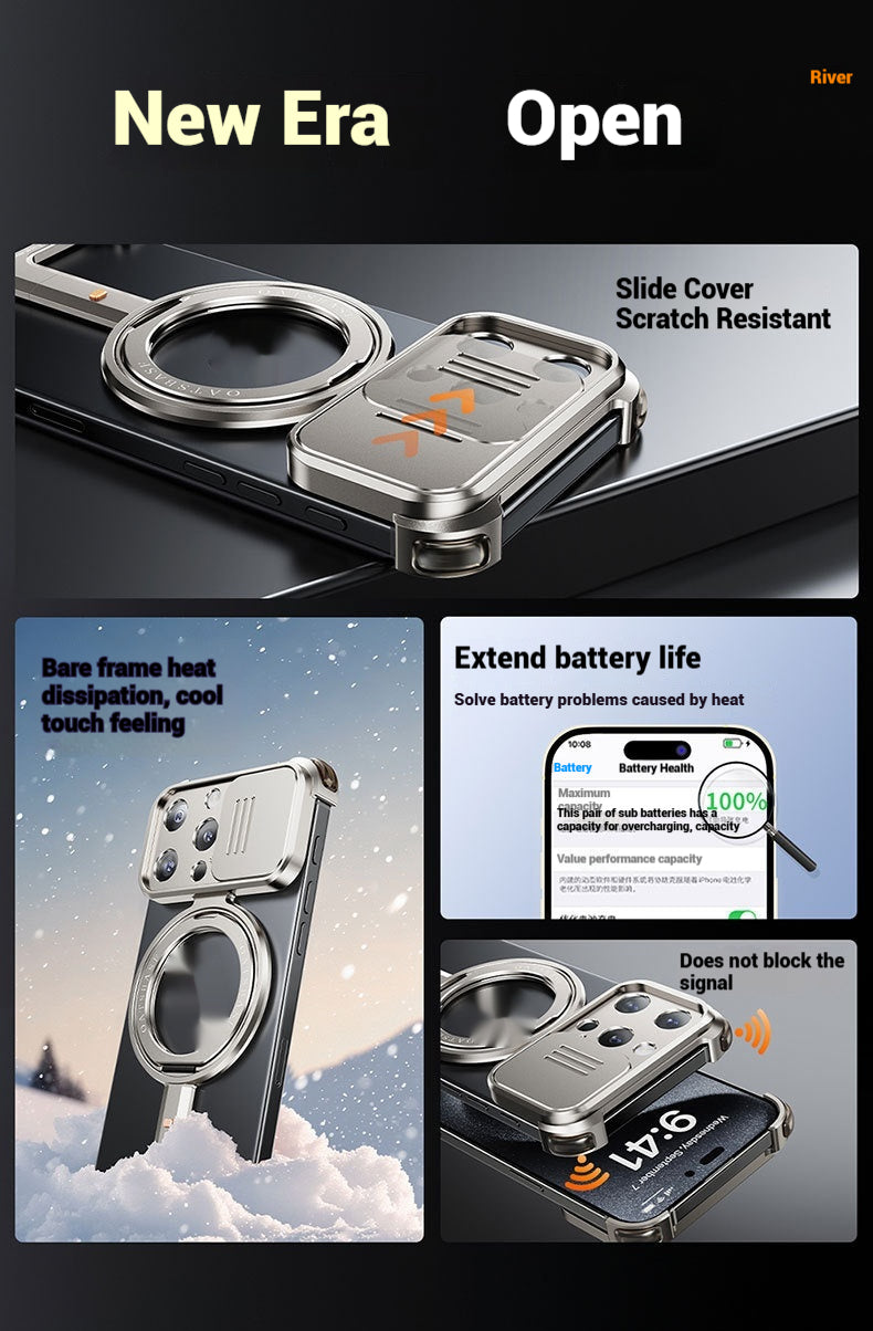 Magnetic Bezel-Free 360° Rotating Bracket Phone Case