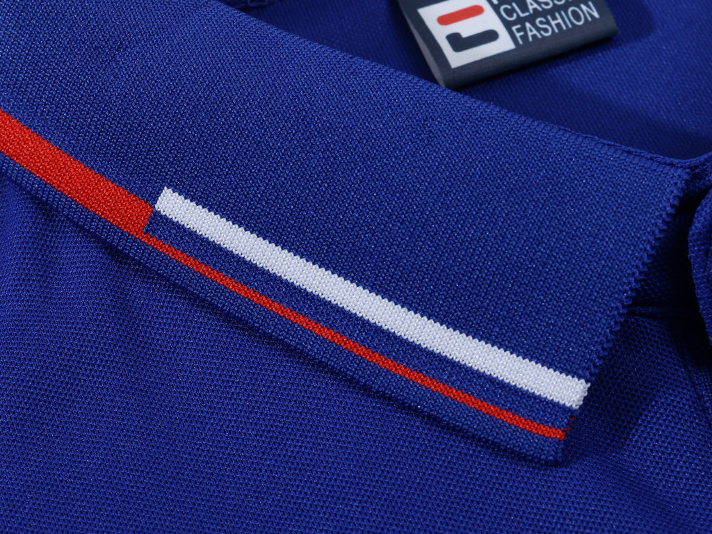 Solid Color Men’s Polo Shirt – Stand-Up Collar & Short Sleeves