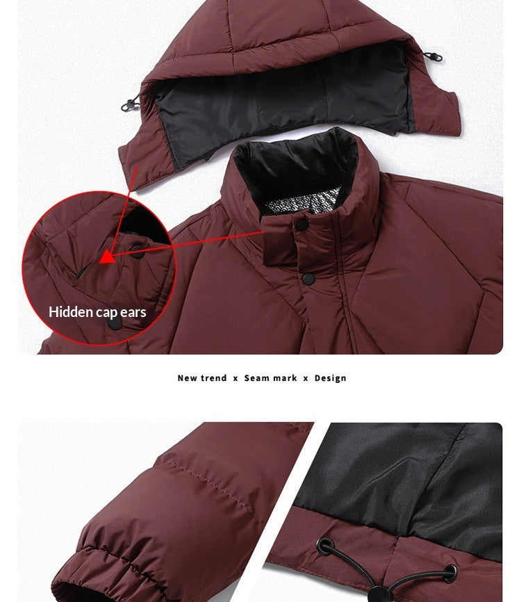 New Winter Men’s Detachable Hood Cotton-Padded Coat