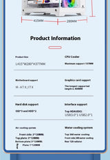 Panoramic Glass 360° Water‑Cooled Desktop Computer Host