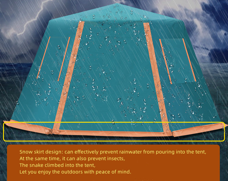 Outdoor Fully Automatic Camping Tent– 3 to 6 Person Waterproof Family Shelter