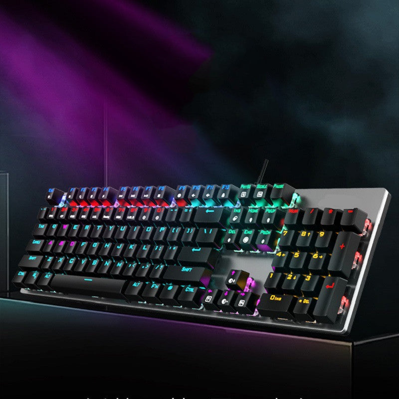 Wired Desktop Keyboard with Green Switches & Precision Typing