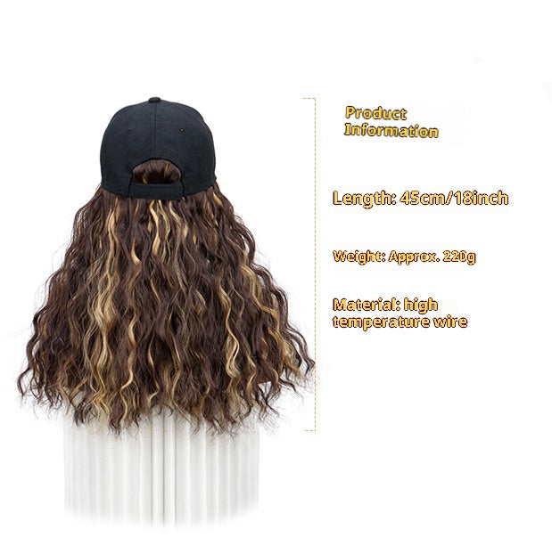Women’s Mid‑Length Hair Peaked Cap