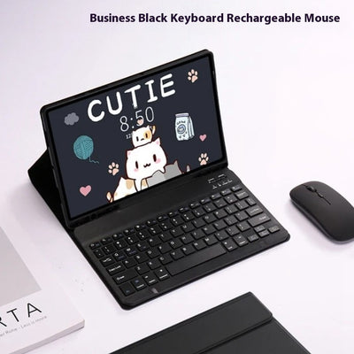 Bluetooth Keyboard & Mouse with Leather Protective Case
