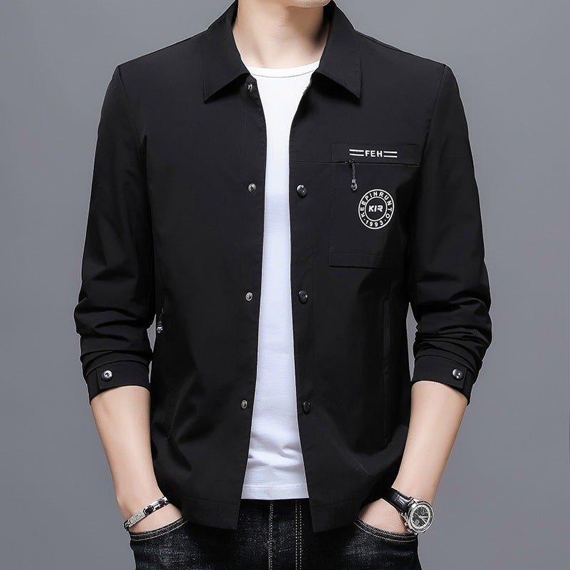 Men’s Casual Lapel Top – Wrinkle-Free Jacket for Effortless Style