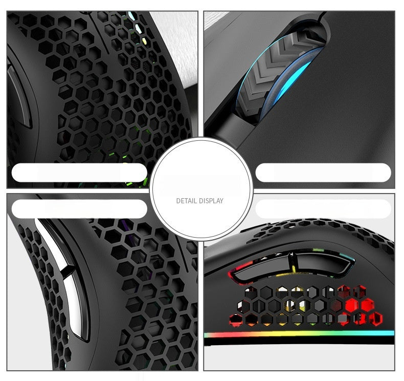 Hollow-Out Luminous Wireless Gaming Mouse