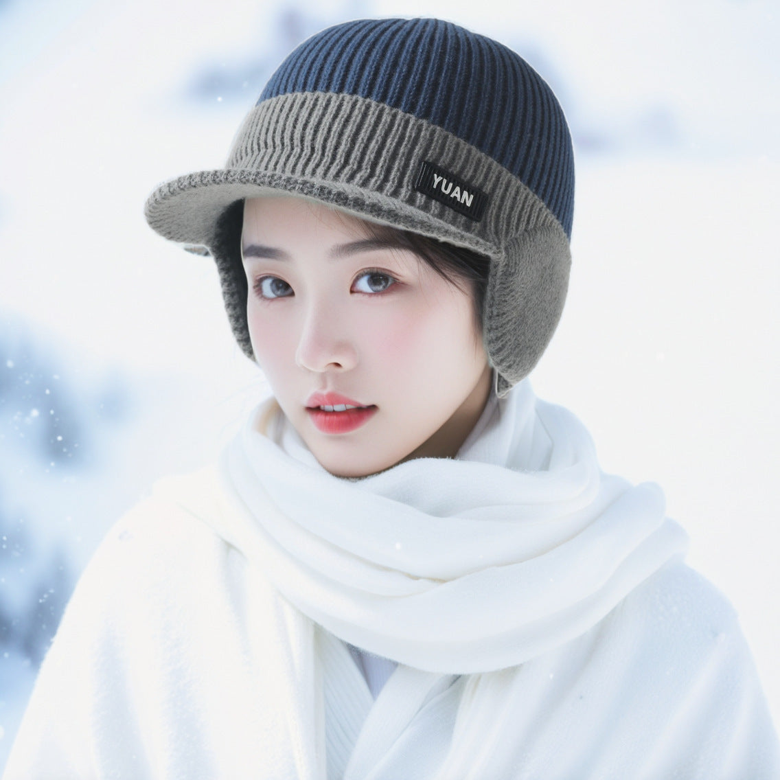 Men’s Fleece-Lined Thickened Warm Knitted Hat – Winter Comfort