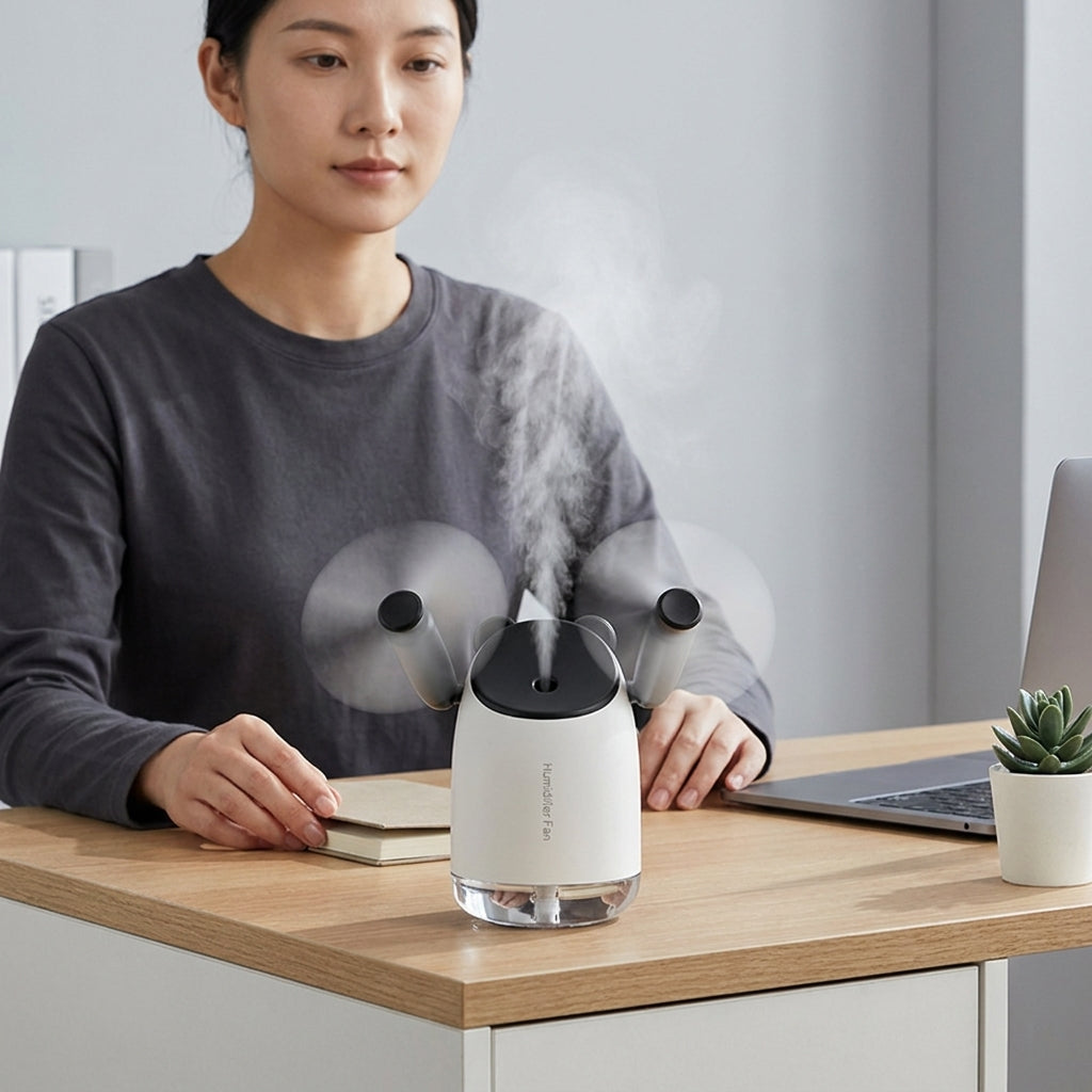 Mini Air Conditioner | Humidifier Double Head Fan